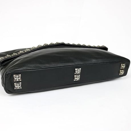 Chrome Hearts Pyramid Studs Leather Clutch Bag #102458