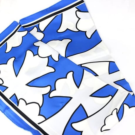 Chrome Hearts Brand-New Cemetery Cross Silk Scarf Blue  #31080