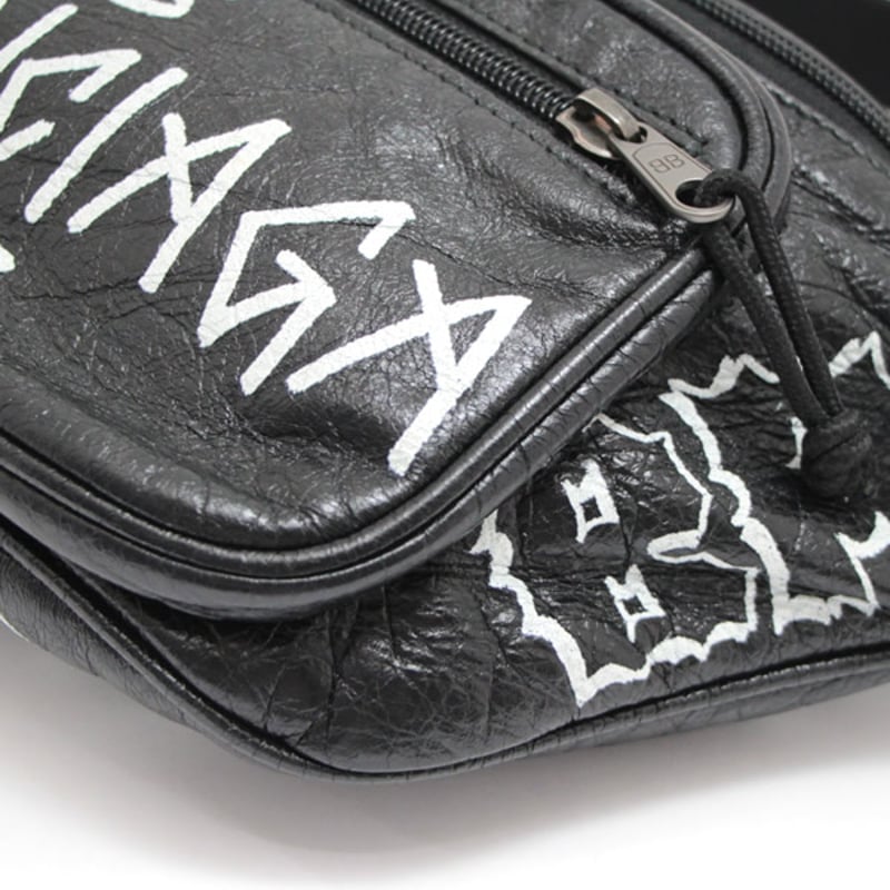 BALENCIAGA Graffiti Explorer Belt Bag Leather B