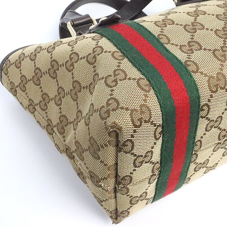 GUCCI Sherry Line Small Julicoeur Tote Bag GG Canvas Beige #19359