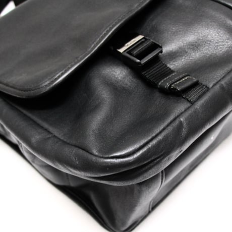 PRADA Messenger Bag Leather Black ＃74975