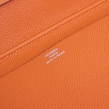 HERMES Vision II Simple Agenda Cover Epsom Leather Orange #18459