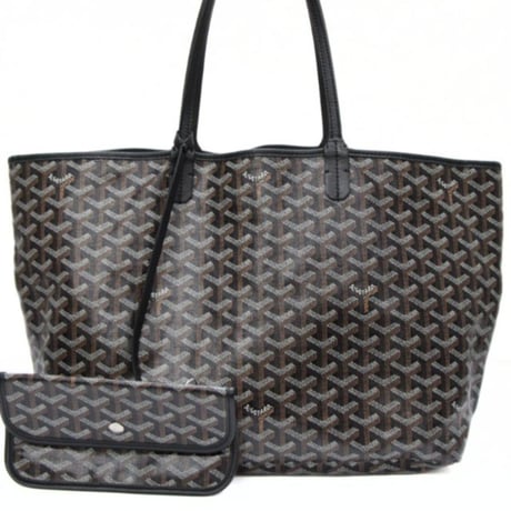 GOYARD Saint Louis PM Tote Bag Goyardine Coated Canvas Black #75265