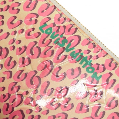Louis Vuitton Zippy Wallet Monogram Vernis Leopard Blanc Corail M91476 #74239