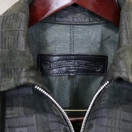 Chrome Hearts Dagger Zip Print Leather Shirt  ＃30295