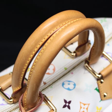 Louis Vuitton x Murakami Speedy 30 Handbag Monogram Multicolor White M92643 #75226
