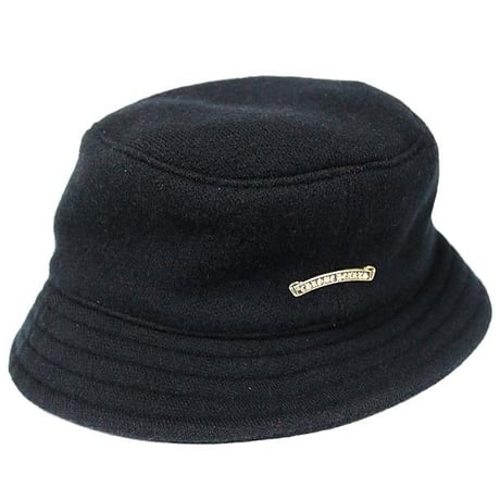Chrome Hearts Cashmere CH Logo Bucket Hat Black #101749