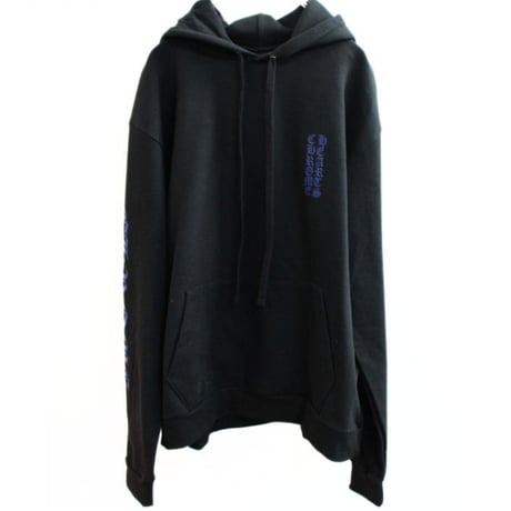 Chrome Hearts Old English logo Pullover Hoodie Black & Blue ＃30463