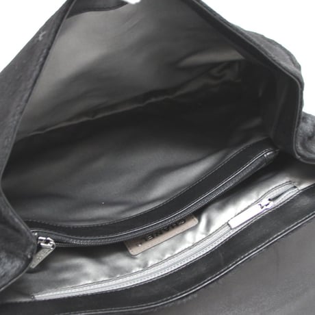 CHANEL Flap Shoulder Bag Pony Hair Leather Black ＃69062