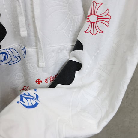 Chrome Hearts Stencil Print Pullover Hoodie White ＃31000