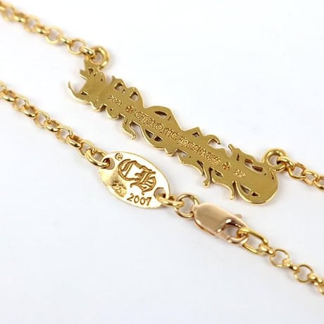 Chrome Hearts 22K CHROME Logo Roll Chain Necklace 18 Inches #31415