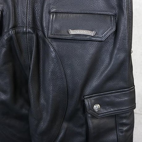 【￥2,199,900】 Chrome Hearts Brand-New DEVIL DOG Leather Cargo Pants #30496