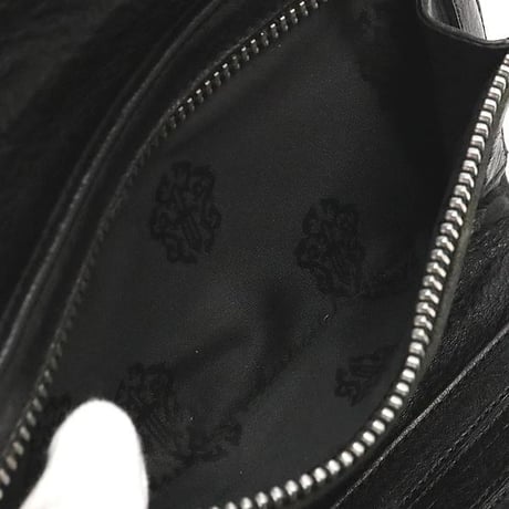 Chrome Hearts WAVE QUILTED 3 SNAP WALLET  Black #30028