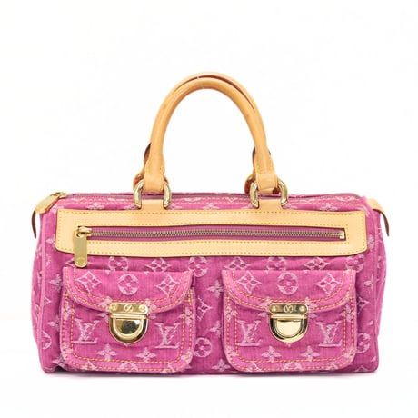 Louis Vuitton Neo Speedy Handbag Monogram Denim Fuchsia M95214 #73999
