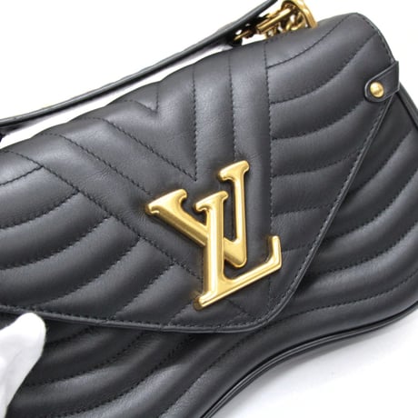 Louis Vuitton New Wave PM Shoulder Bag Quilted Leather Black M51498 #74221