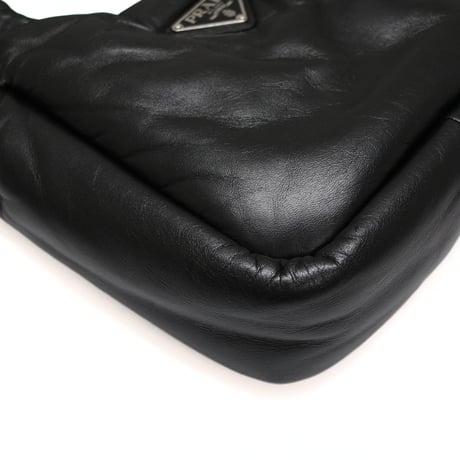 PRADA Mini Padded Handbag Nappa Leather Black 1BA359 #74062