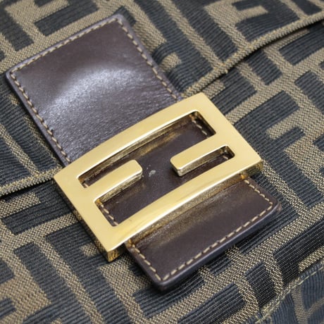 FENDI Square Mamma Baguette Bag Zucca Canvas ＃74967