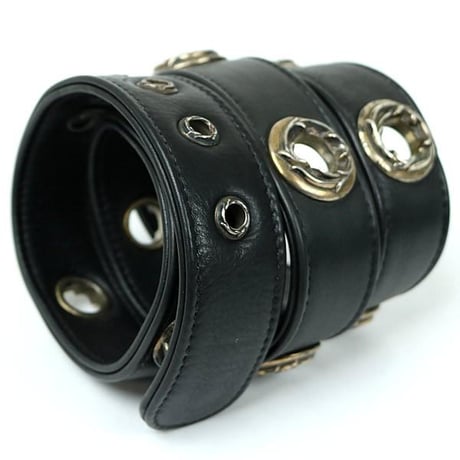 Chrome Hearts Large Grommet Leather Belt Strap #30912
