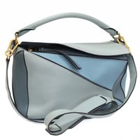 LOEWE Medium Puzzle Bag Leather Light Blue #73229