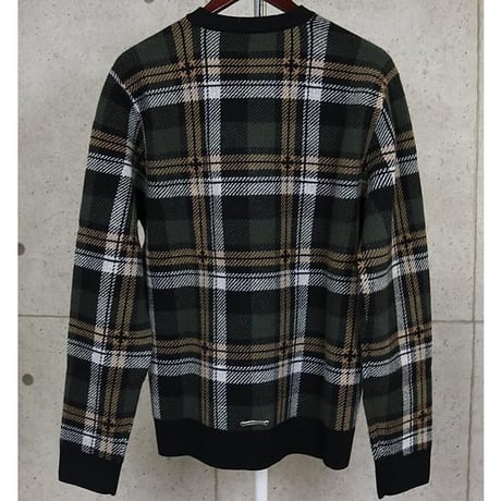 Chrome Hearts BIG CITY Check Pattern V-Neck Knit #101752