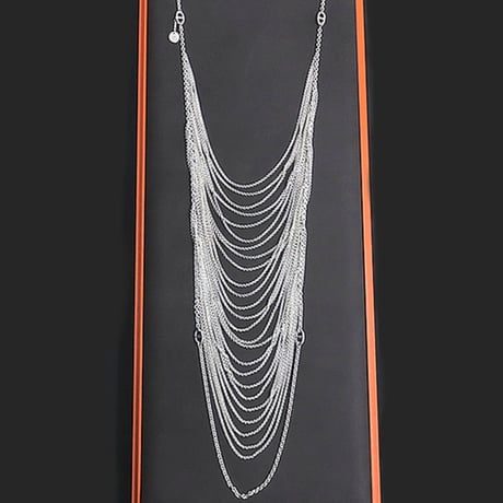 HERMES New Farandole Necklace Sterling Silver 925 #15888