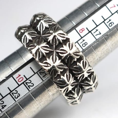 Chrome Hearts Double Beat Punk Ring 2-Row #31290