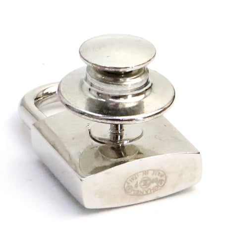 CHANEL CC Logo Cadena Pin Brooch Silver-toned 07P＃19157