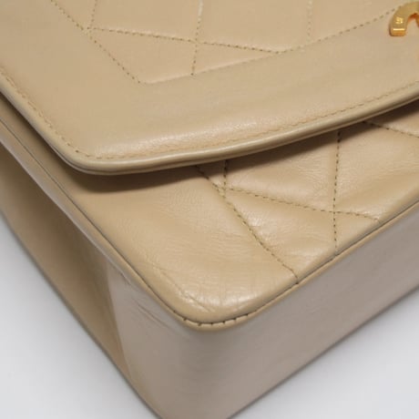 CHANEL Diana 22 Small Flap Bag Quilted Lambskin Beige ＃74776