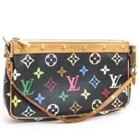 Louis Vuitton x Murakami Pochette Accessory Pouch Monogram Multicolor Black M92648 #74934