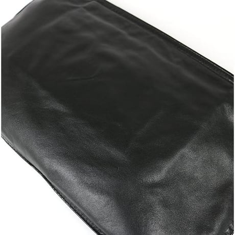 Chrome Hearts BS Fleur Flat Pouch Leather Clutch Bag #30730