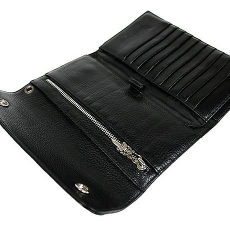 Chrome Hearts Wave Wallet Cross Button Tri-Fold Wallet   #30280