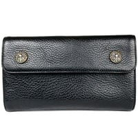 Chrome Hearts Brand-New Cross Button Wave Wallet #31356