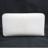 HERMES Azap Long Silk'In Wallet Evercolor Leather White #18883
