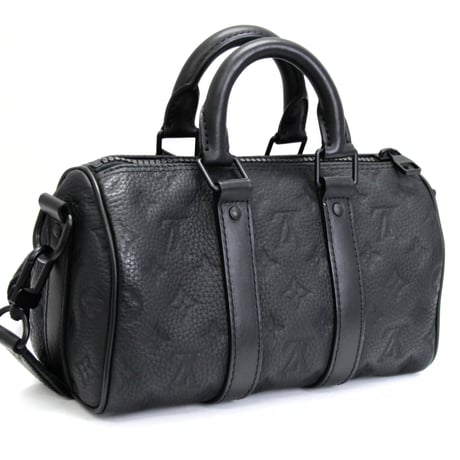 Louis Vuitton Keepall Bandouliere 25 Handbag Monogram Taurillon Leather Black M20900 #74528