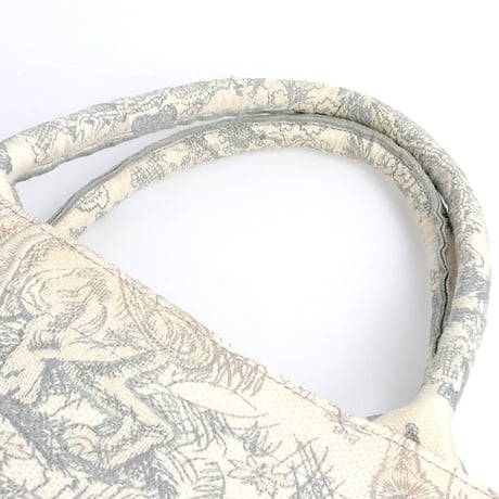 Christian Dior Medium Book Tote Bag Toile de Jouy Embroidery Canvas Grey #19368
