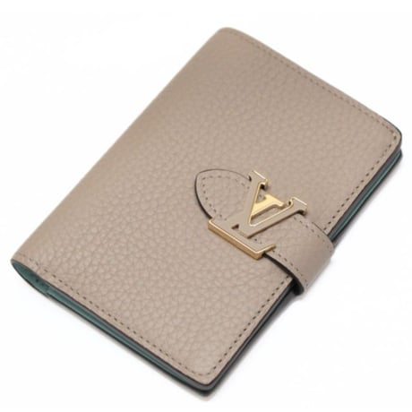 Louis Vuitton LV Vertical Compact Wallet Taurillon Leather Galet M82198 ＃74199