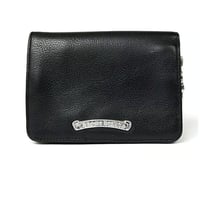 Chrome Hearts Joey Scroll Logo Heavy Leather Wallet in Black #30984