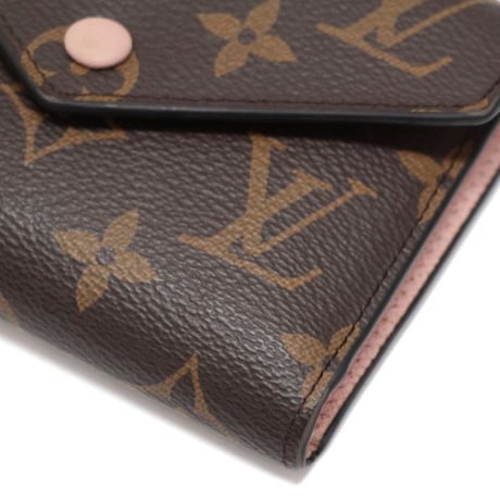 Louis Vuitton Victorine Wallet Monogram Canvas Rose Ballerine M62360 #75235