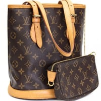 Louis Vuitton Bucket PM Shoulder Bag Monogram Canvas M42238 #75283
