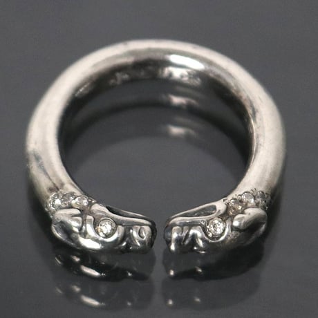 Chrome Hearts Double Dog Pave Diamond Ring #31360