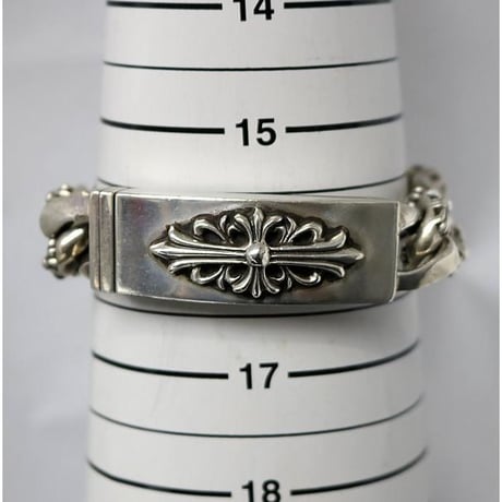Chrome Hearts Floral Cross ID Fancy Link Bracelet #102268