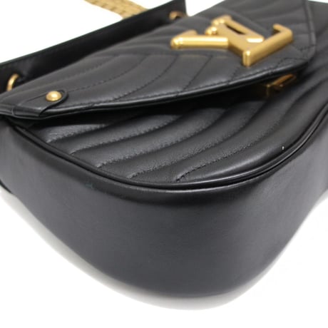 Louis Vuitton New Wave PM Shoulder Bag Quilted Leather Black M51498 #74221