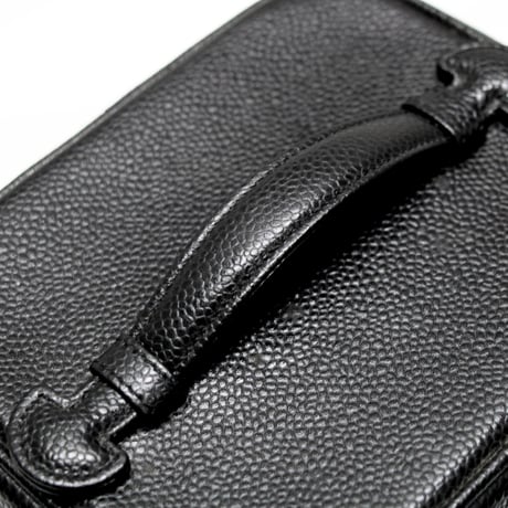 CHANEL CC Logo Vanity Bag Caviar Black #74781