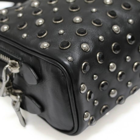 Miu Miu Mini Camera Bag Studded Leather Black #73256