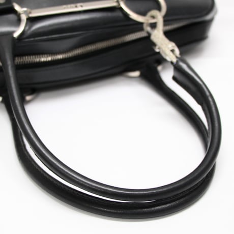 Christian Dior Hardcore Bowling Bag Leather Black #74807