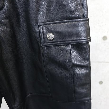 【￥2,199,900】 Chrome Hearts Brand-New DEVIL DOG Leather Cargo Pants #30496