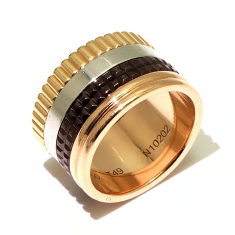 BOUCHERON Cattle Ring Large 18K Yellow Pink White Gold  #15587