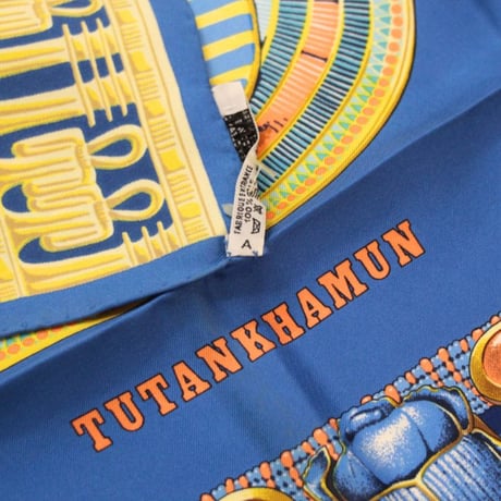 HERMES Carre 90 Silk 100% Scarf Stole "Tutankhamun" #74434
