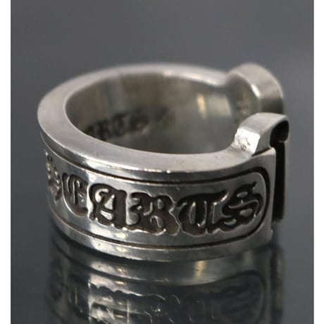 Chrome Hearts Large Scroll Label Ring #102550