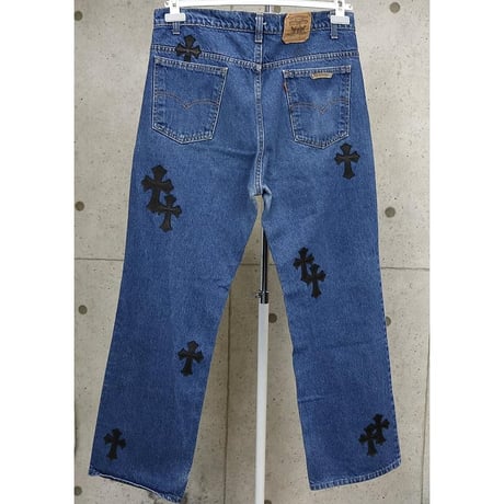 【￥2,999,900】 Chrome Hearts Levis 517 Cross Patched Denim Pants #31087